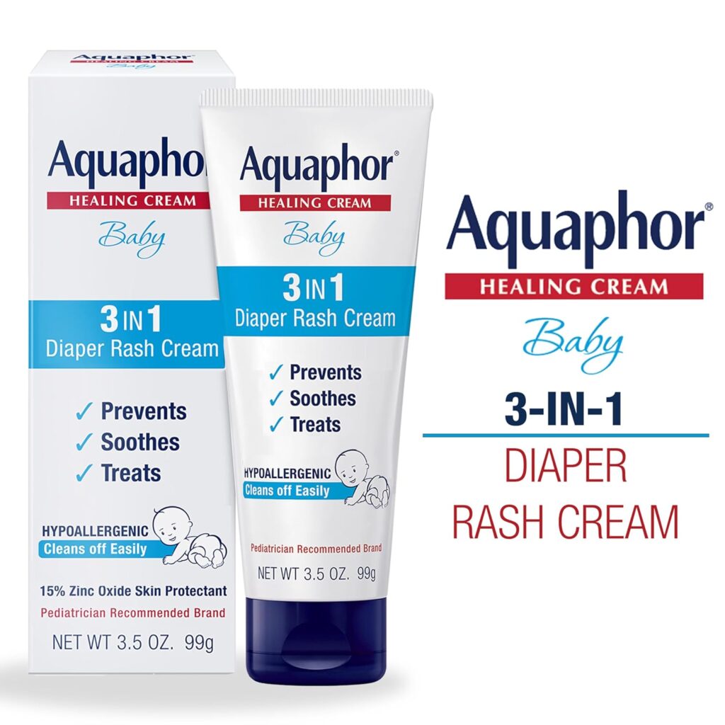 Aquaphor Baby Diaper Rash Cream, 3-in-1 Diaper Rash Relief (99 gm)