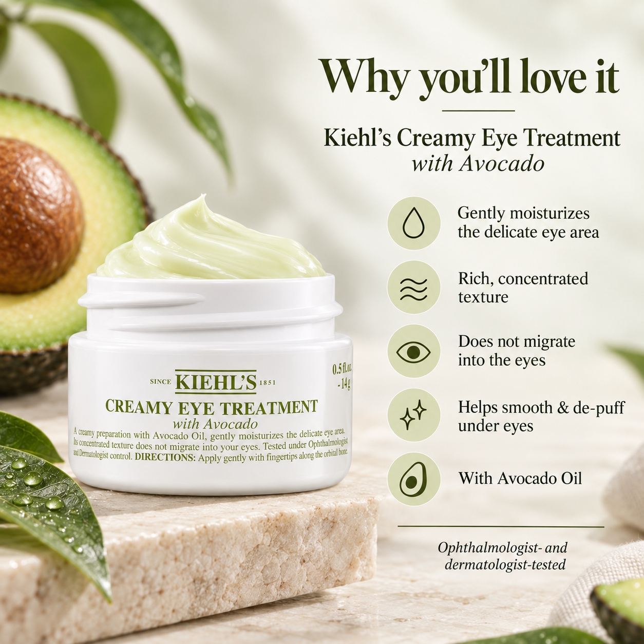 Kiehl's Creamy Eye Treatment with Avocado - Image 3